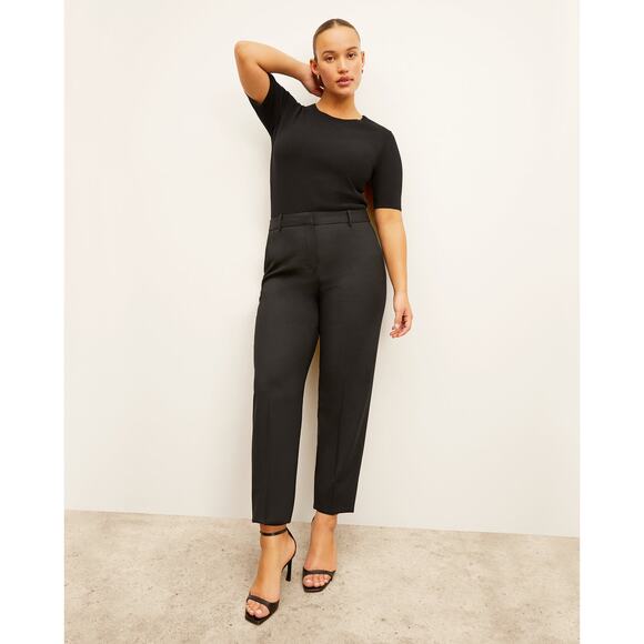 MM. LaFleur Pants - M.M Lafleur Women’s The Mejia Pant Washable Wool Twill Black 6 Minimalist Career